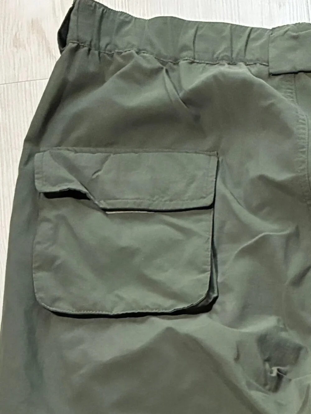 Cabela's Guidewear Men's Large Convertible Cargo Pants Green Zip Off Fishing